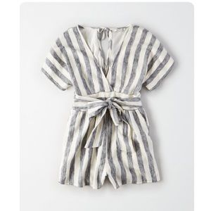American Eagle Striped Romper